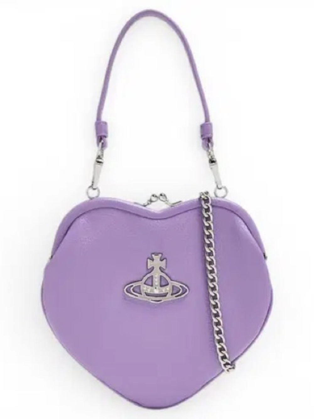 Vivienne Westwood Purple Heart Crossbody Bag with Orb Logo